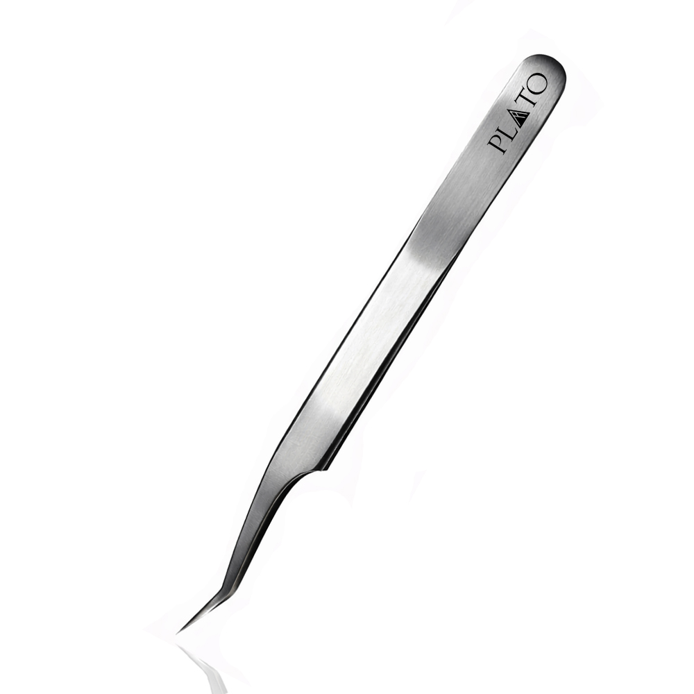 Pęseta do rzęs Long Silver