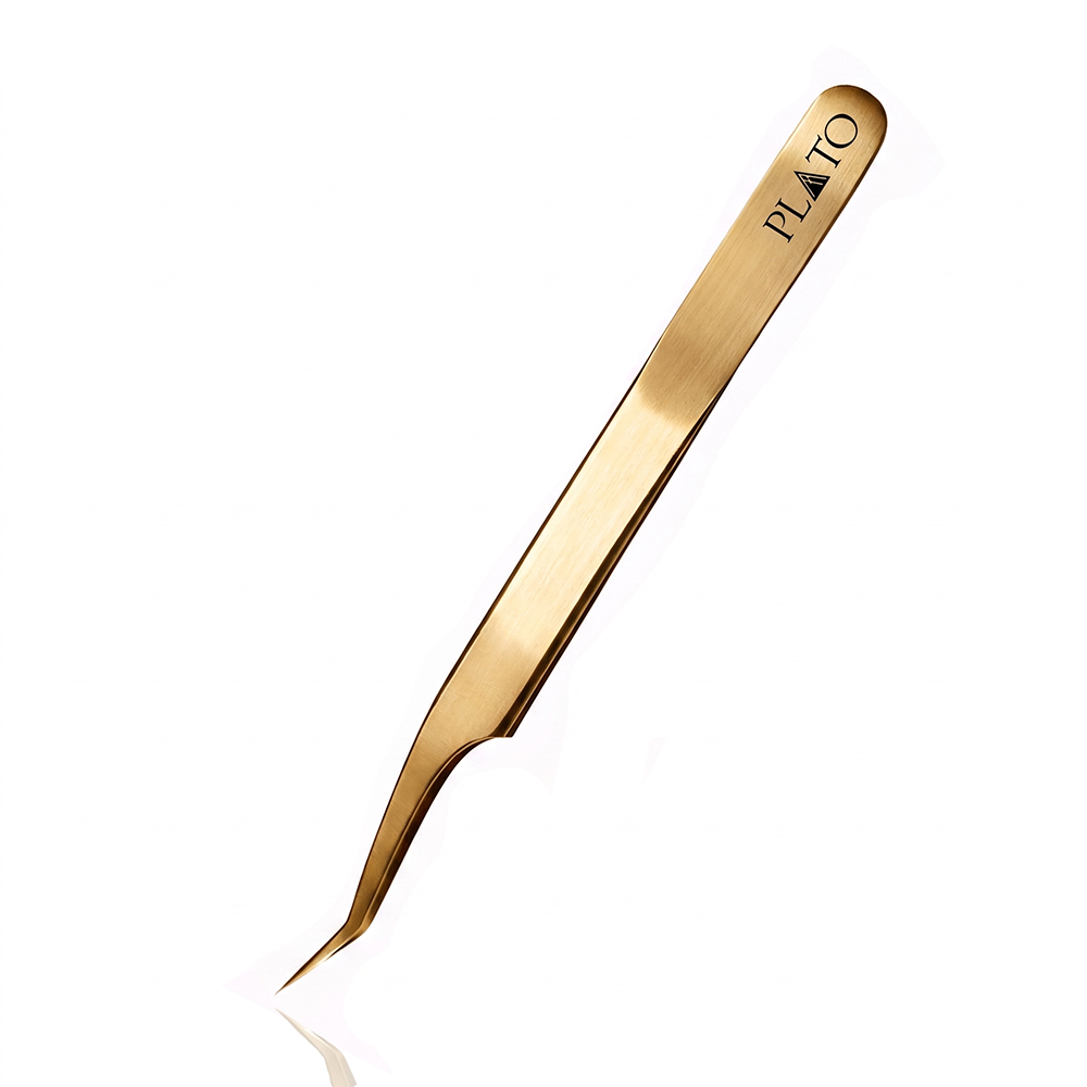 Pęseta do rzęs Long Gold